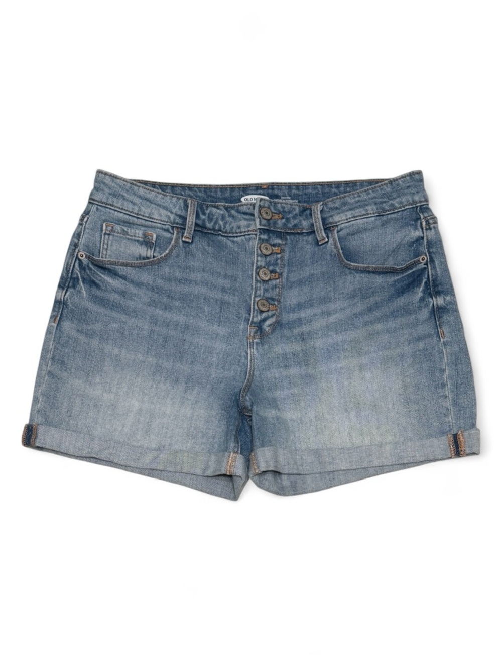 Old Navy High Rise Light Blue Denim Button-Front Women’s Shorts, Size 10